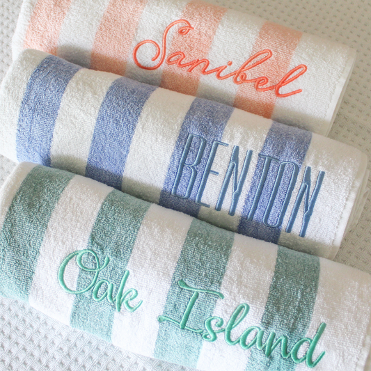 Pastel Cabana Stripe Beach Towel