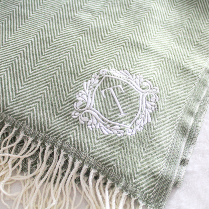 Herringbone Faux Cashmere Throw