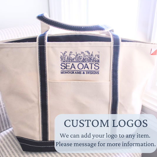 Custom Logo Medium Canvas Boat Tote