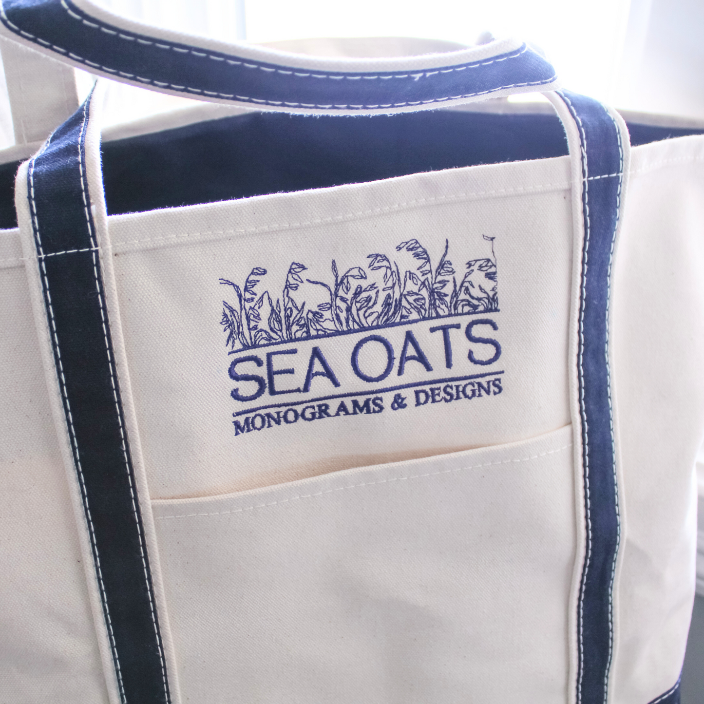 Custom Logo Medium Canvas Boat Tote