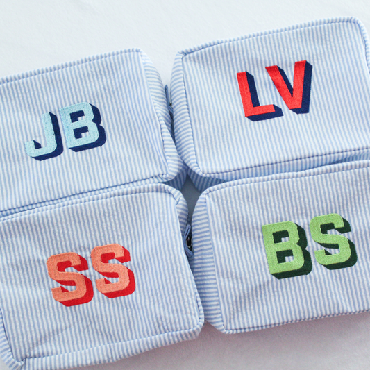 Seersucker Everything Bag